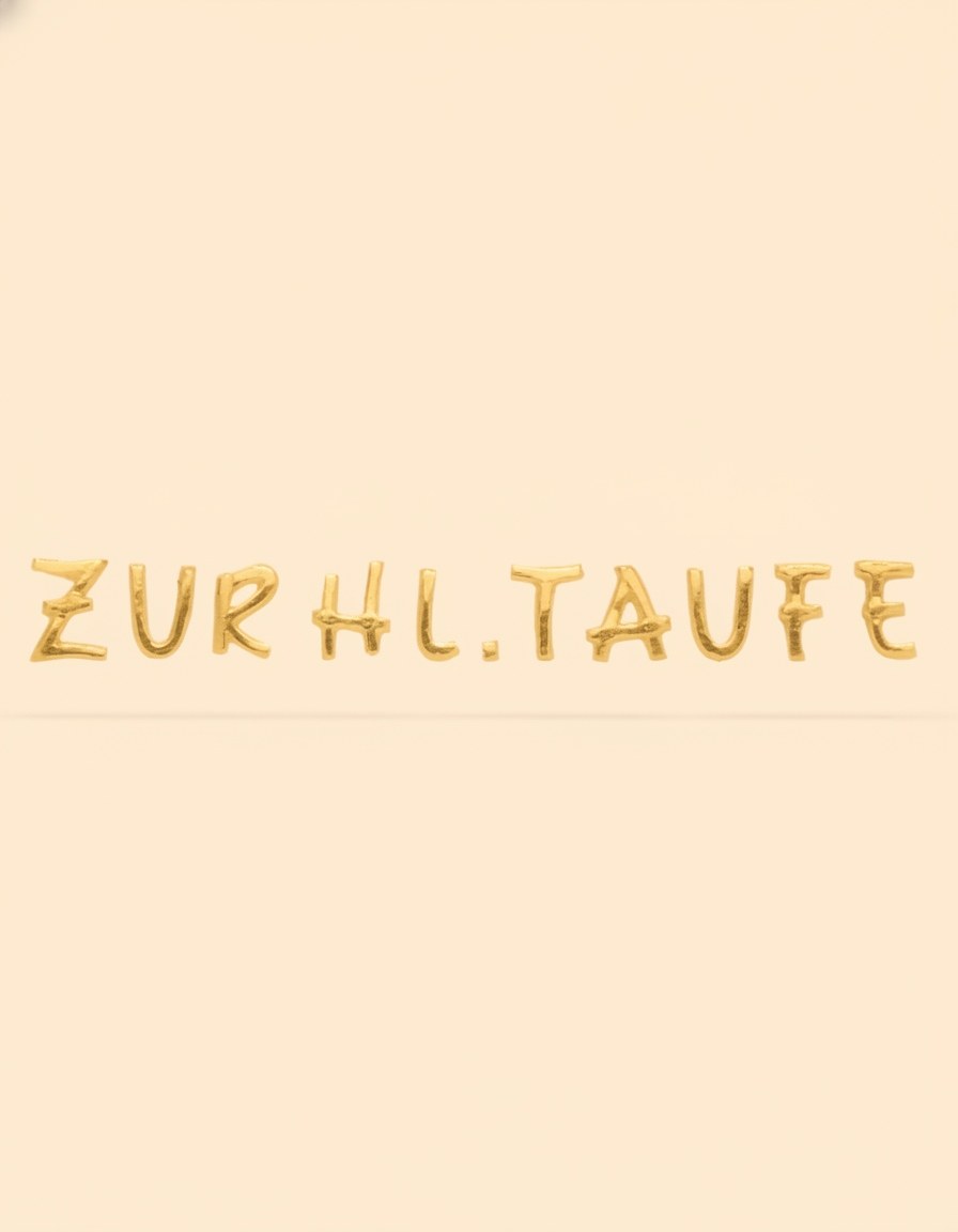 Wachsdekor " Heilige Taufe " gold - Kidis Art