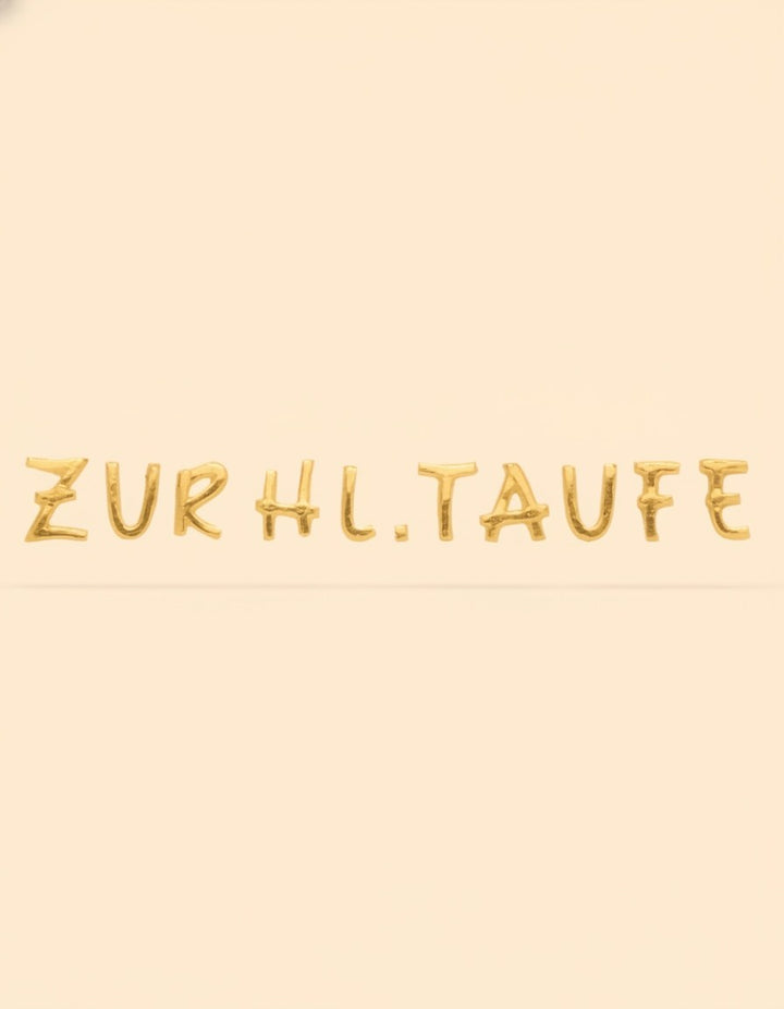 Wachsdekor " Heilige Taufe " gold - Kidis Art