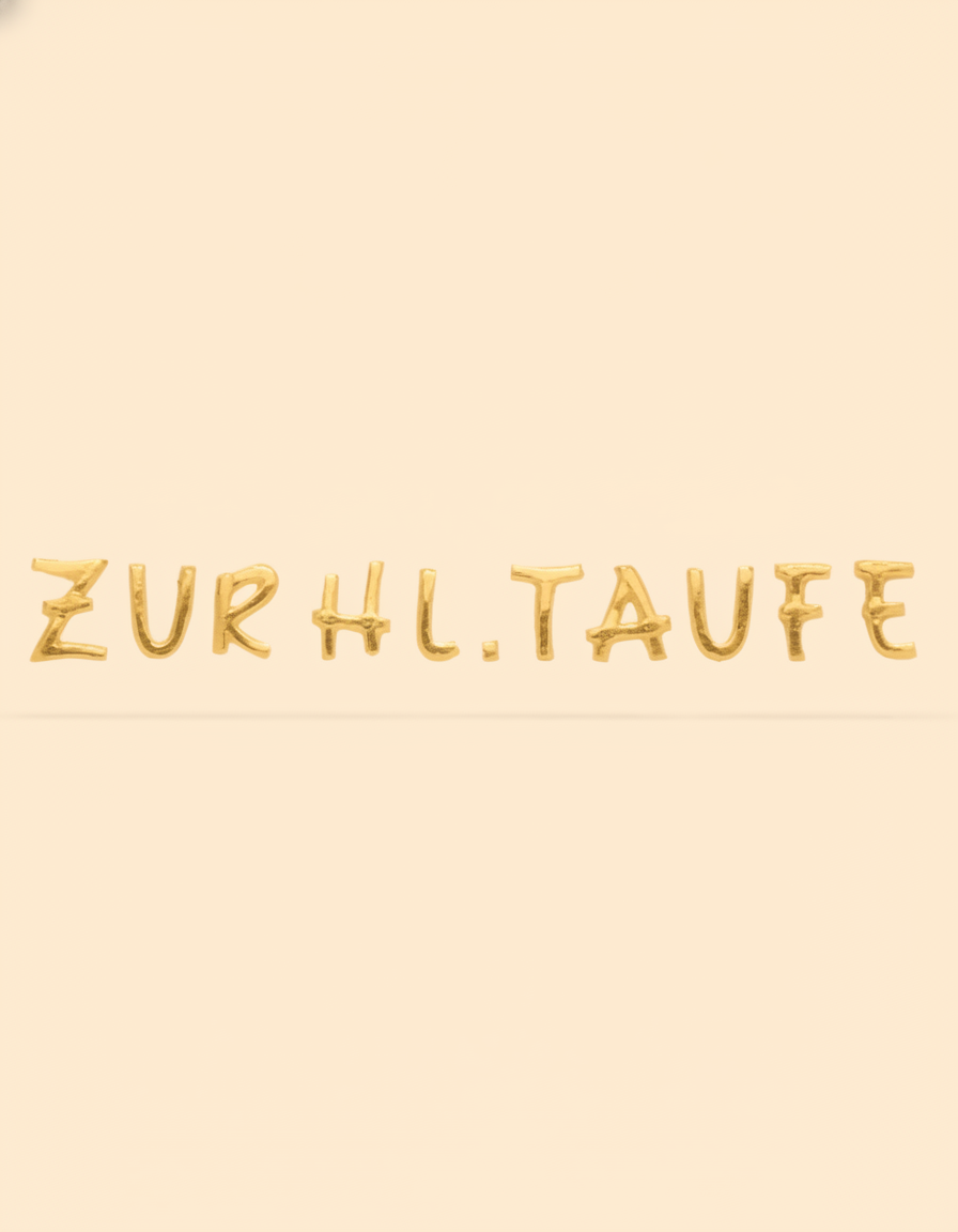 Wachsdekor " Heilige Taufe " gold - Kidis Art