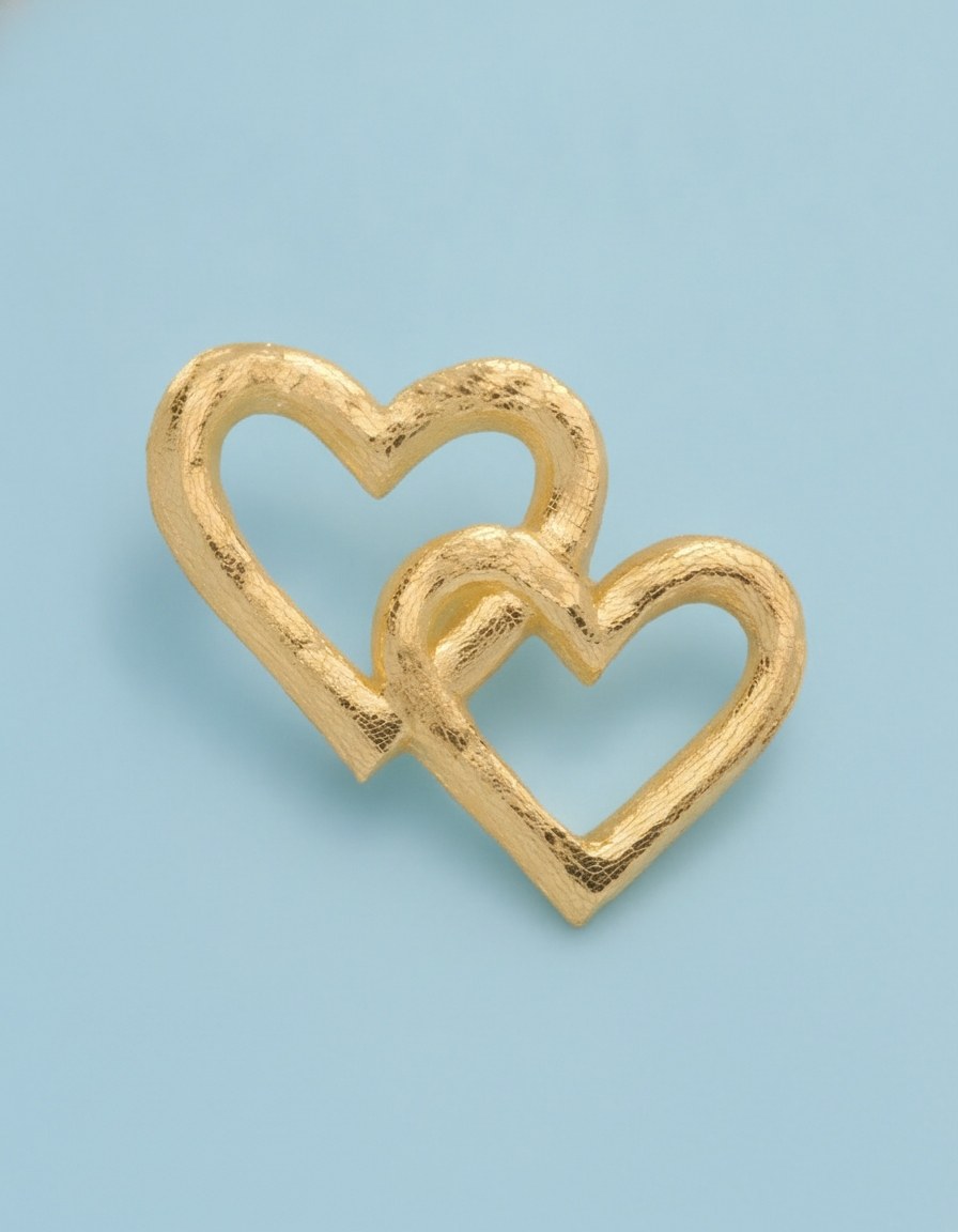 Wachsdekor Herzen gold - Kidis Art