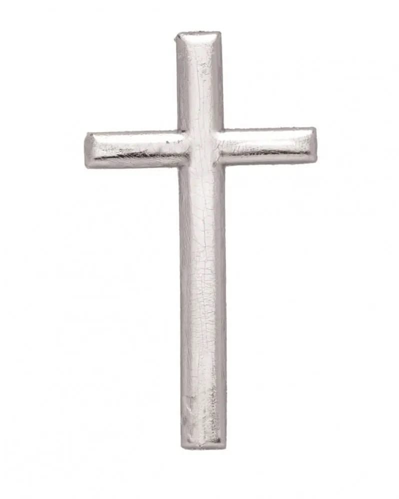 Wachsdekor Kreuz silber - Kidis Art