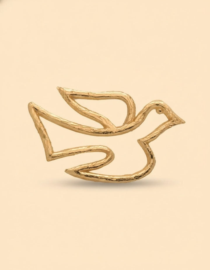 Wachsdekor Taube gold - Kidis Art