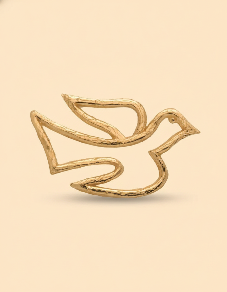 Wachsdekor Taube gold - Kidis Art