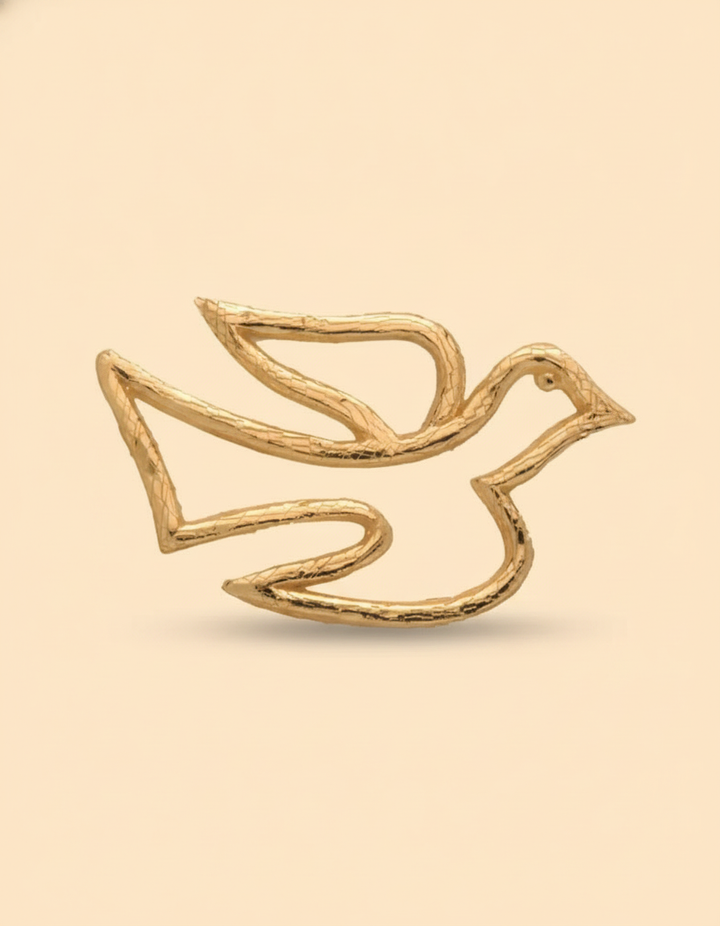 Wachsdekor Taube gold - Kidis Art