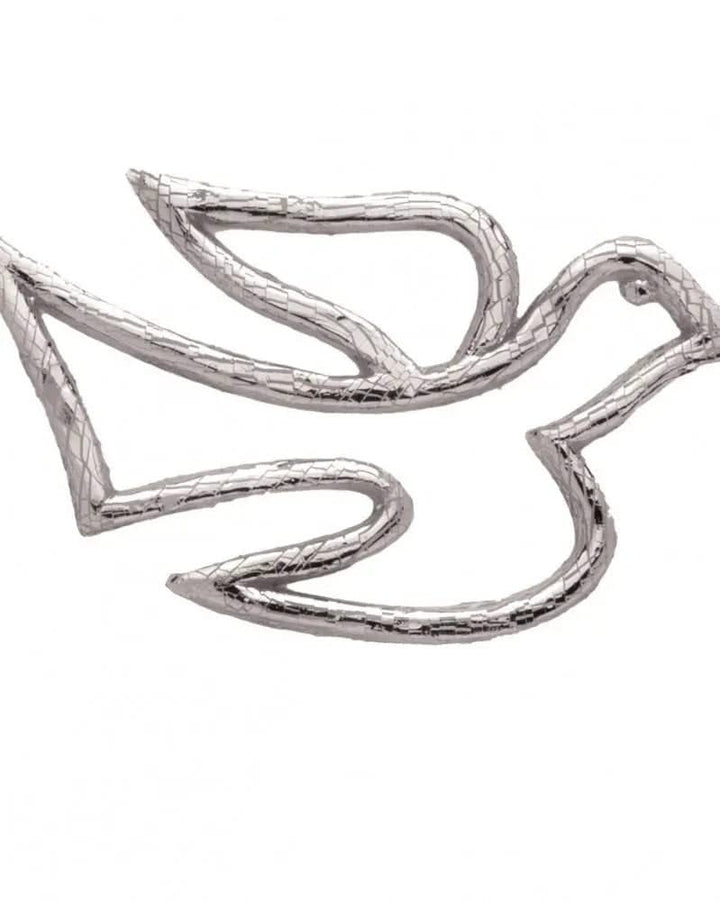Wachsdekor Taube silber - Kidis Art