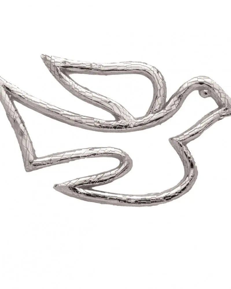 Wachsdekor Taube silber - Kidis Art