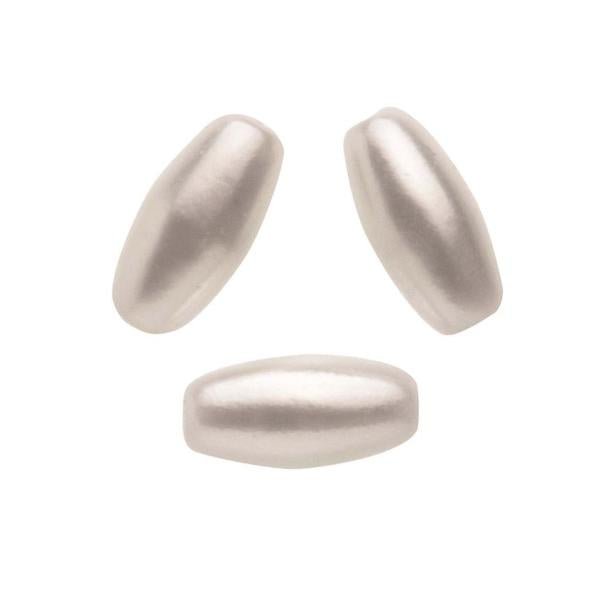 Wachsoliven weiss 6x3mm 45St - Kidis Art