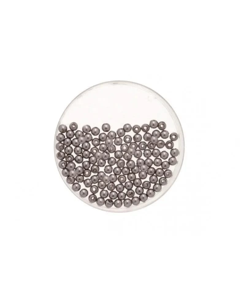 Wachsperlen grau 4mm 100St - Kidis Art