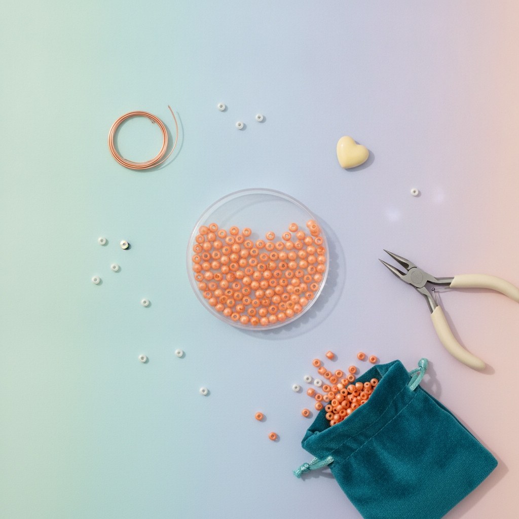 Wachsperlen orange 6mm 60St - Kidis Art
