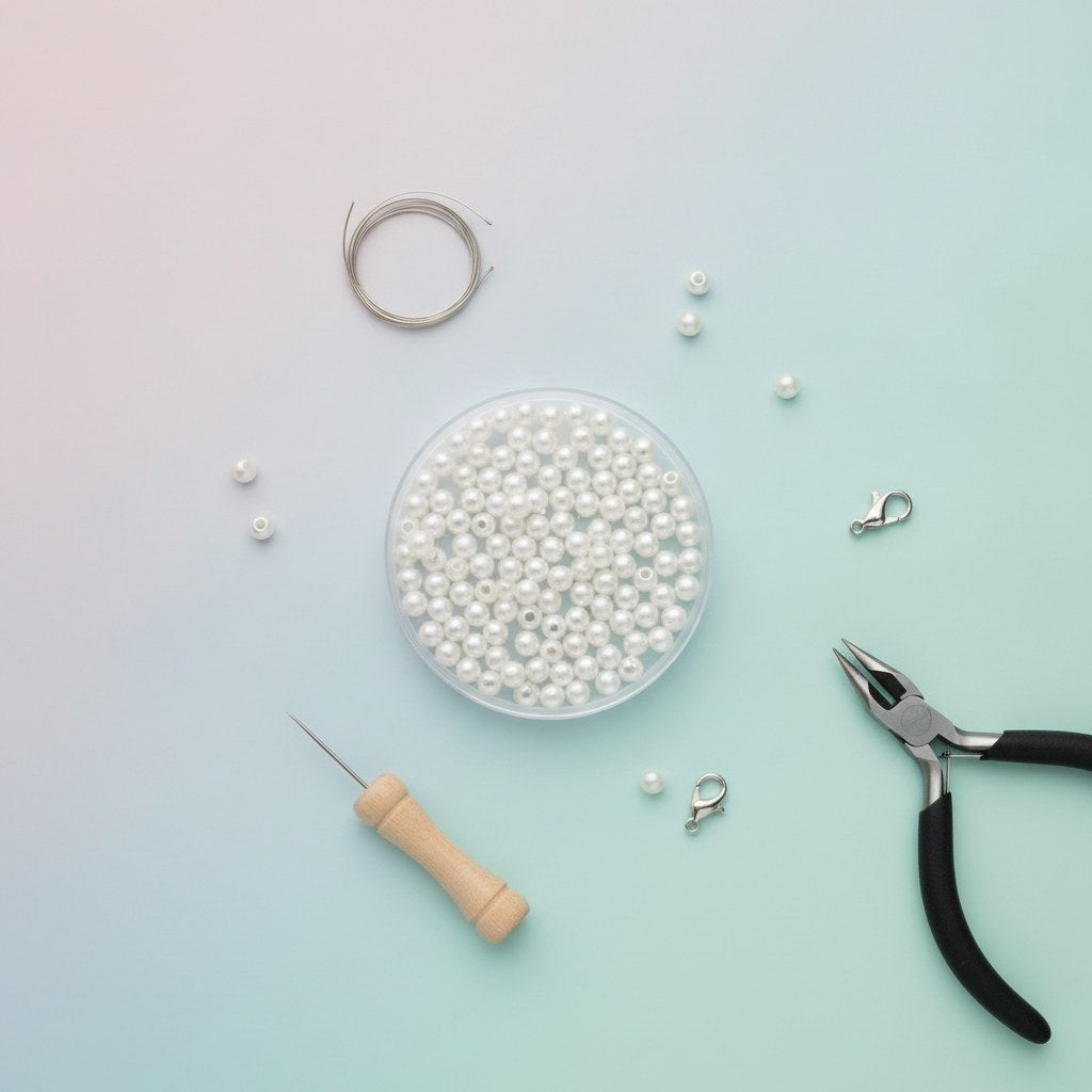 Wachsperlen weiss 5mm 80St - Kidis Art