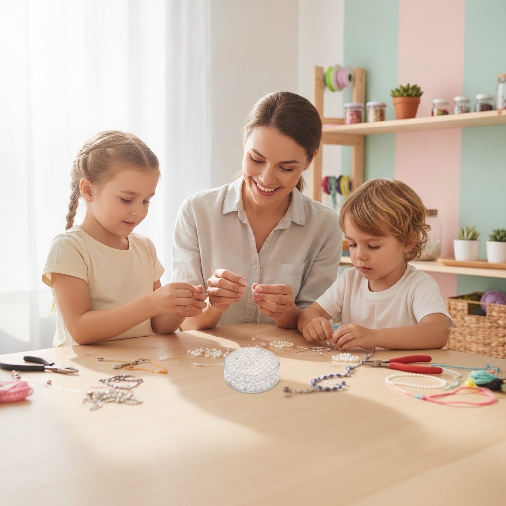 Wachsperlen weiss 5mm 80St - Kidis Art