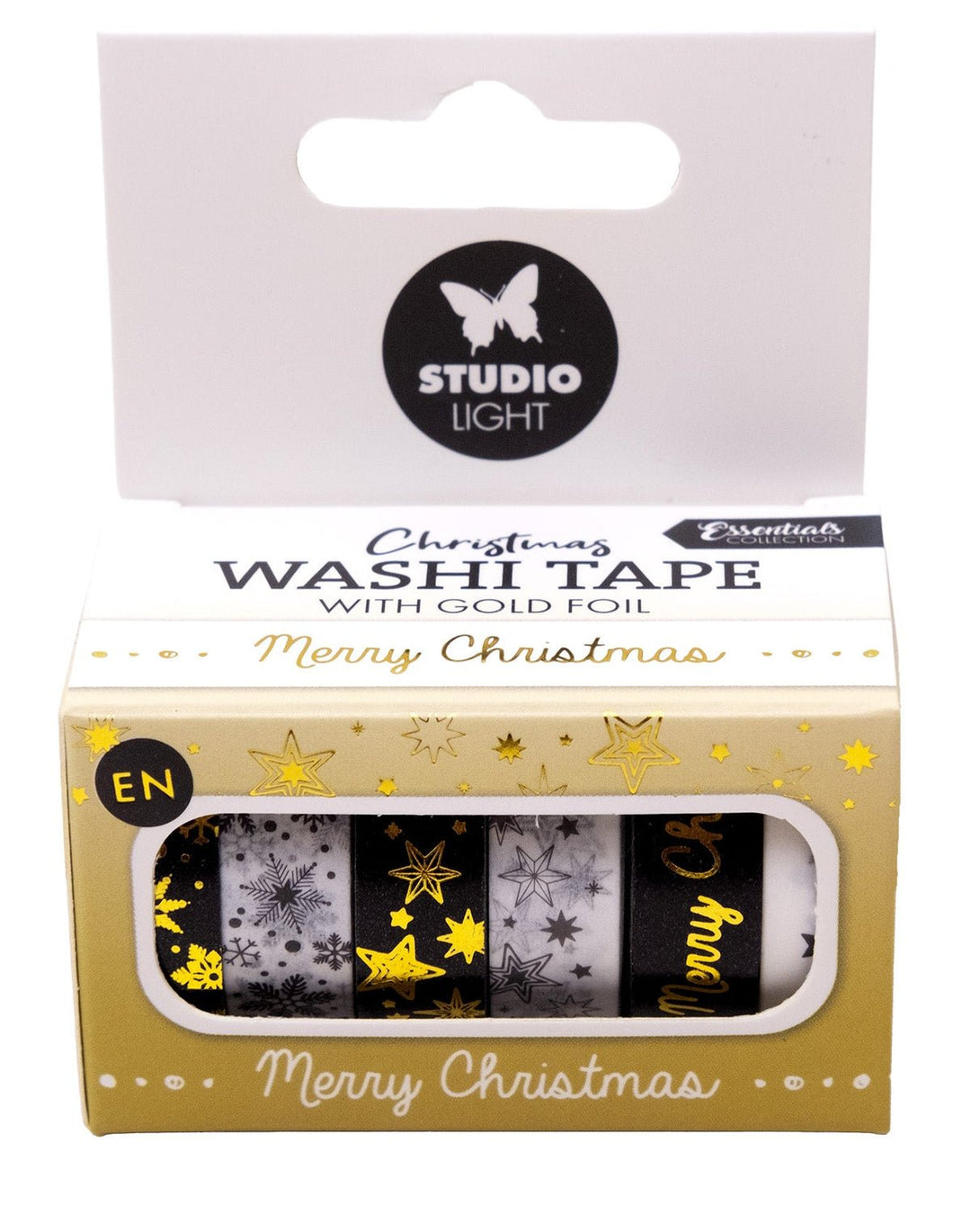 Washi tape Black/white Gold Essentials - Kidis Art