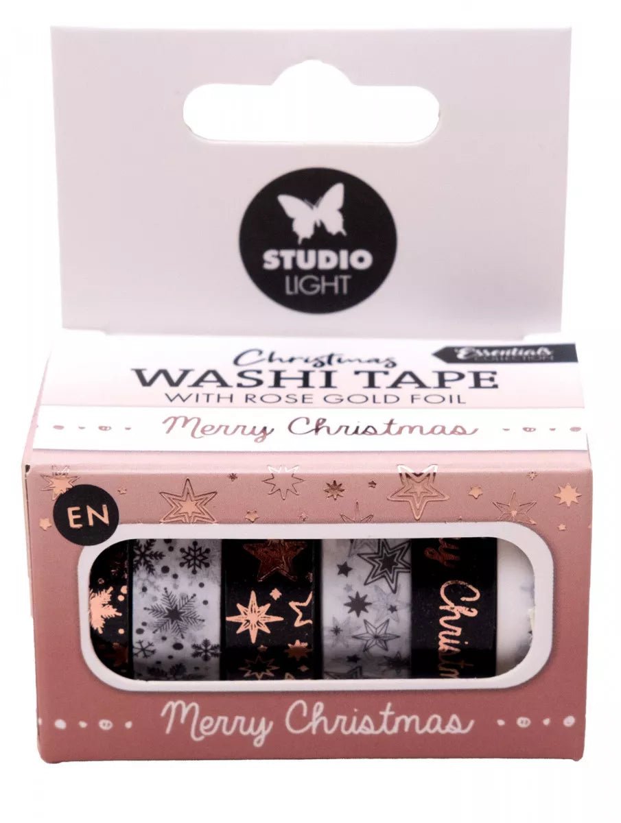 Washi tape Black/white Rose Gold Essentials - Kidis Art