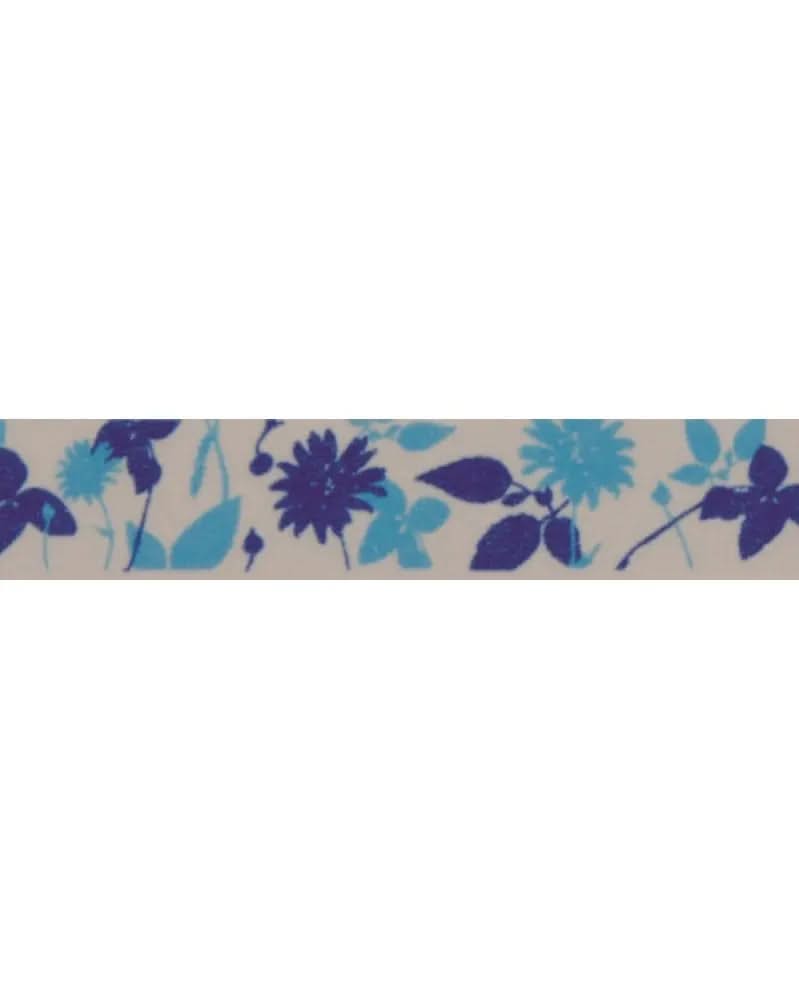 Washi-Tape Blumen blau 15mmx10m - Kidis Art