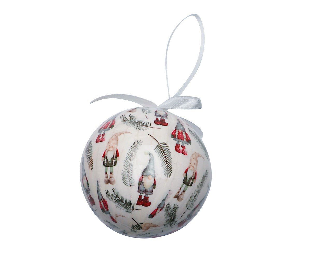 Weihnachtskugel 7,5cm mit Schneemann und Baum - Kidis Art