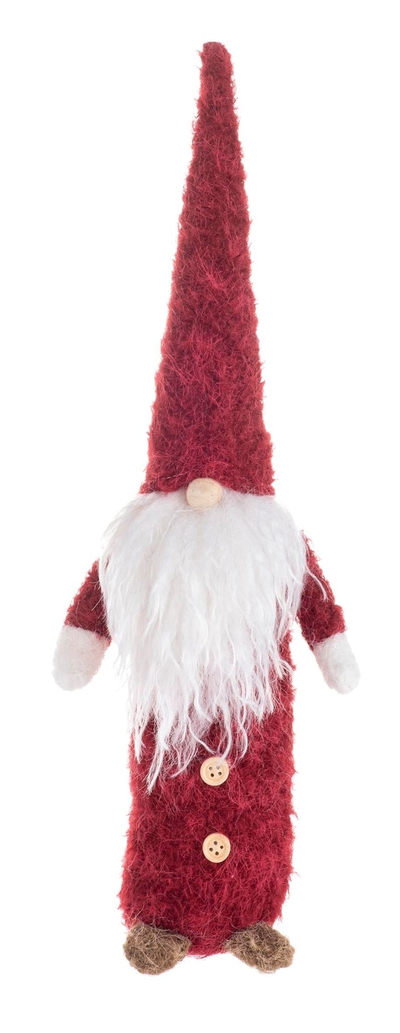 Weihnachtswichtel, Plüsch, rot 11,5x8,5x38,5cm - Kidis Art