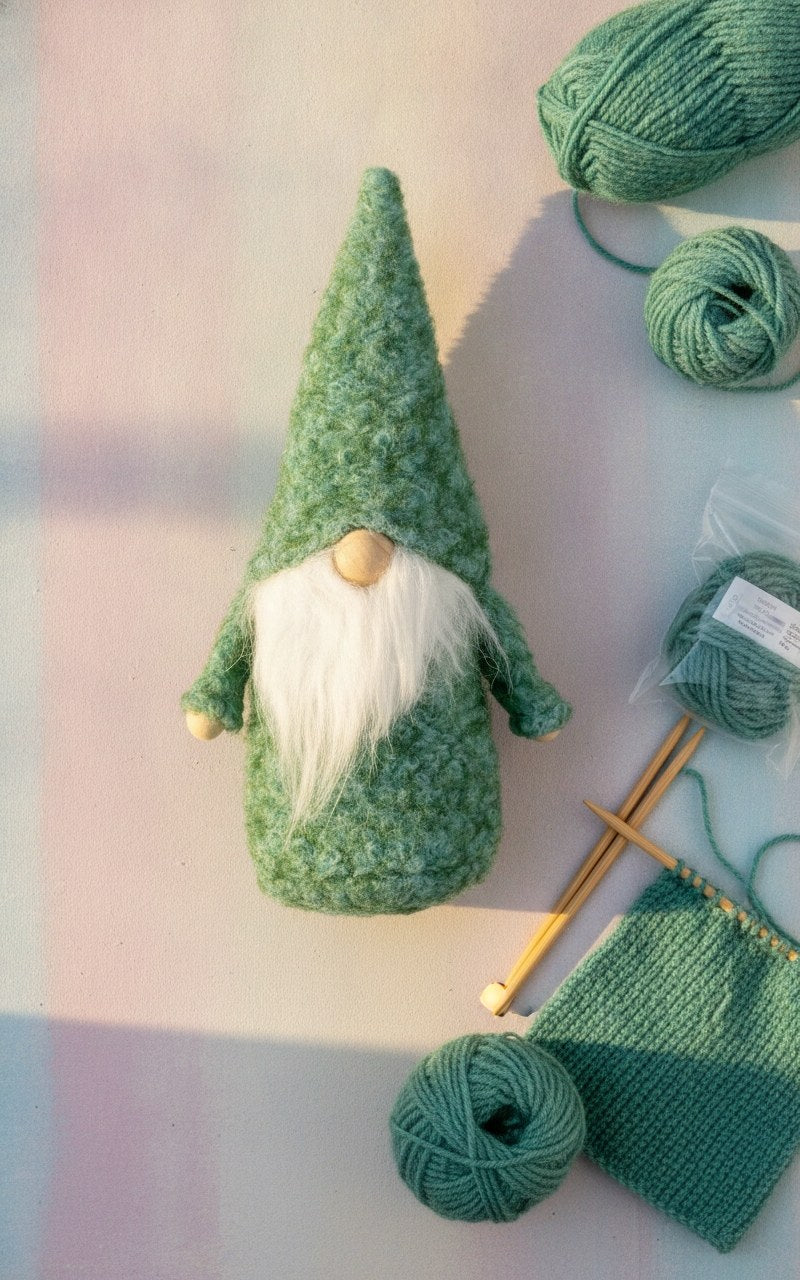 Weihnachtswichtel, Plüsch sort mint/petrol, 12x7,5x23cm - Kidis Art