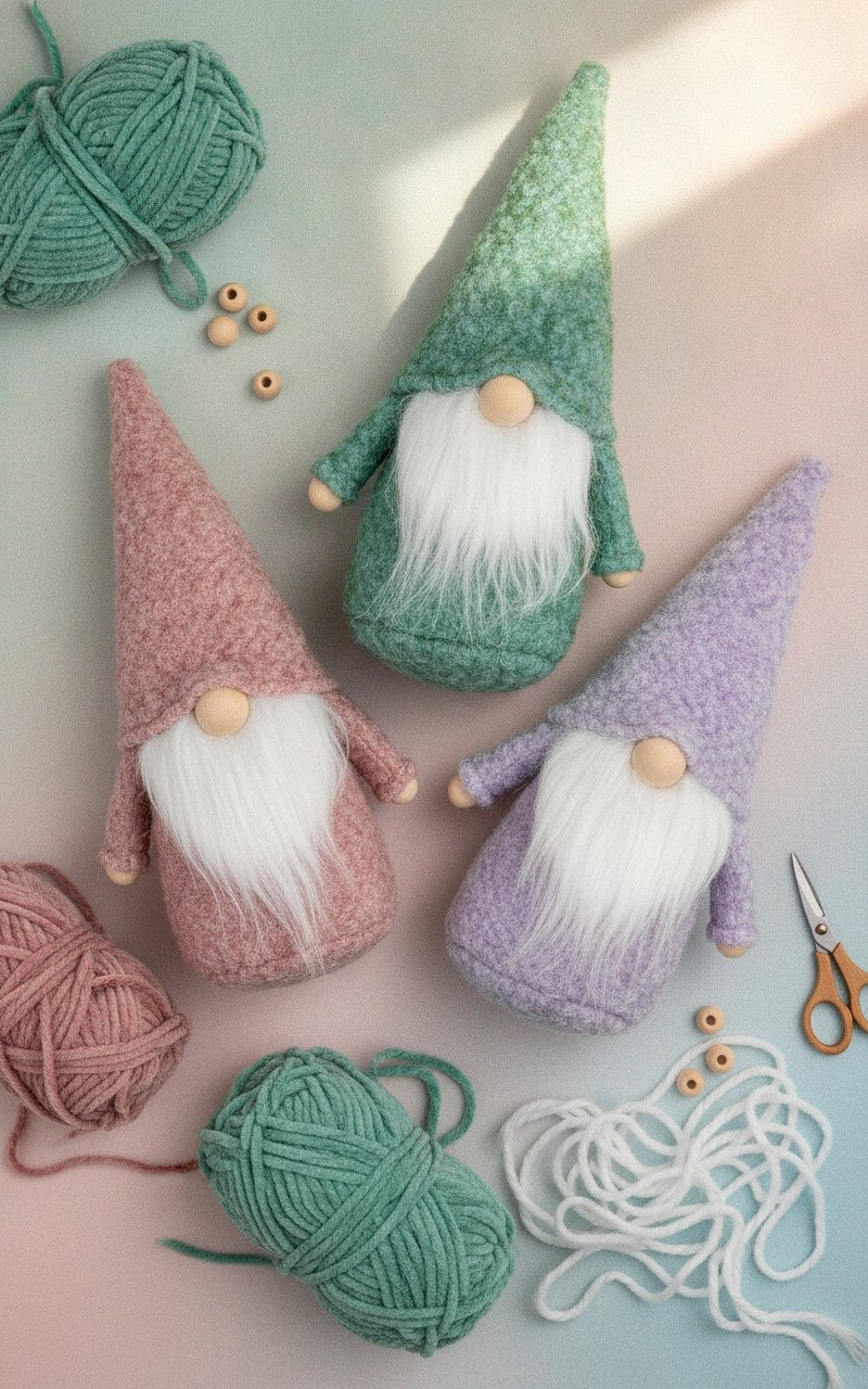 Weihnachtswichtel, Plüsch sort mint/petrol, 12x7,5x23cm - Kidis Art