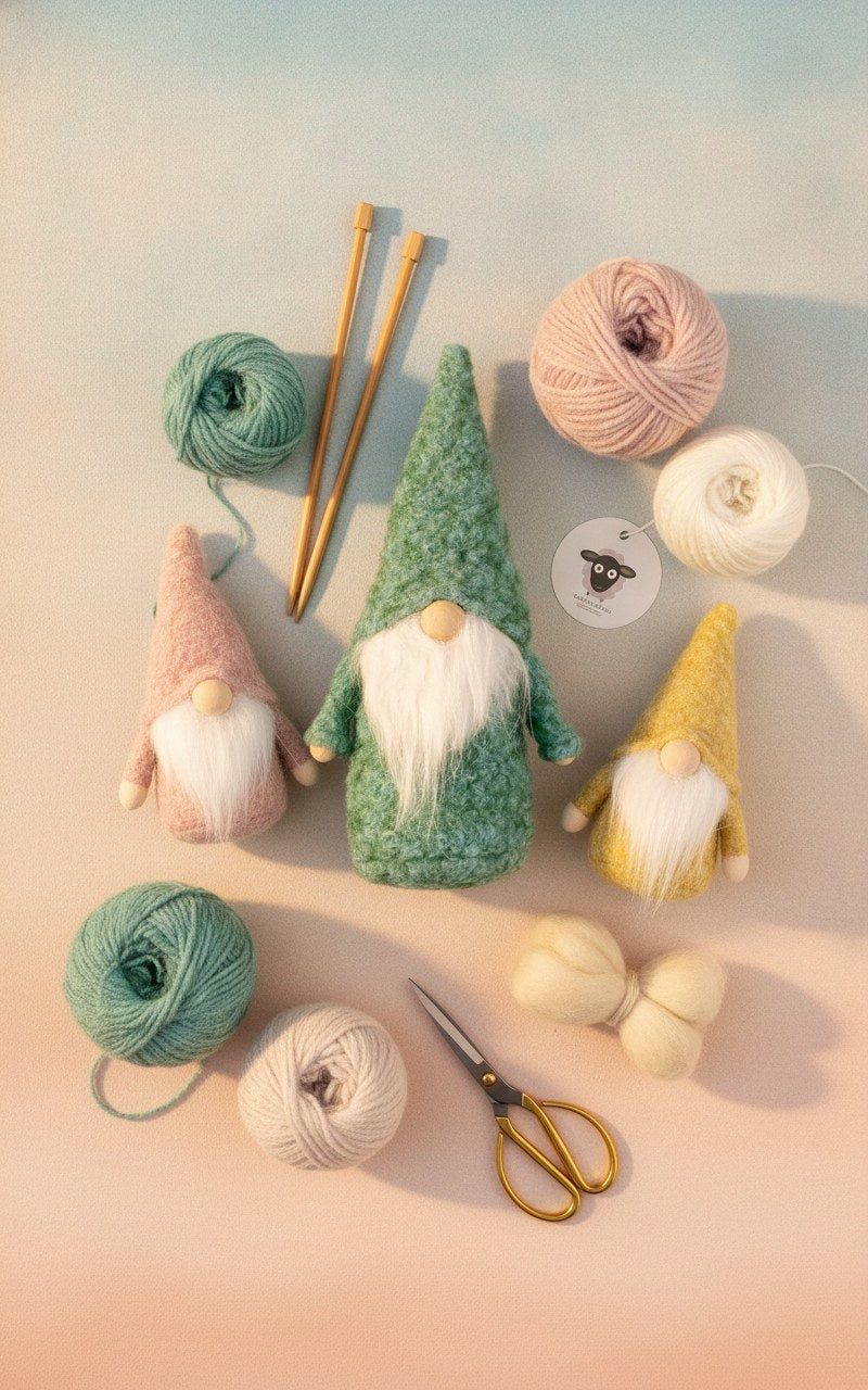 Weihnachtswichtel, Plüsch sort mint/petrol, 12x7,5x23cm - Kidis Art