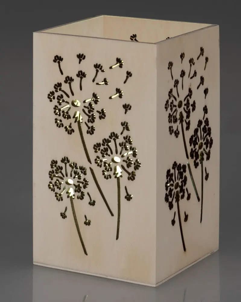 Windlicht, Pusteblume 17x10x10cm, Pappel CN - Kidis Art