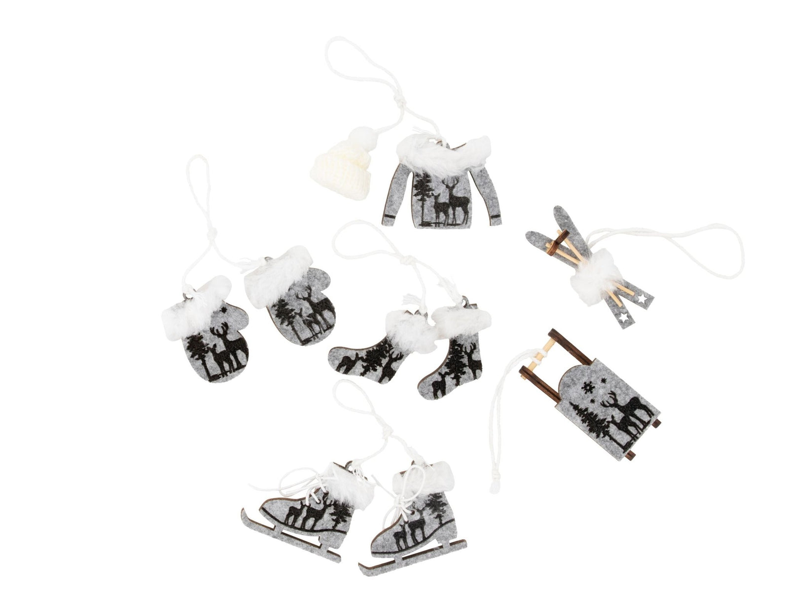 Winterdeko Set, grau - Kidis Art