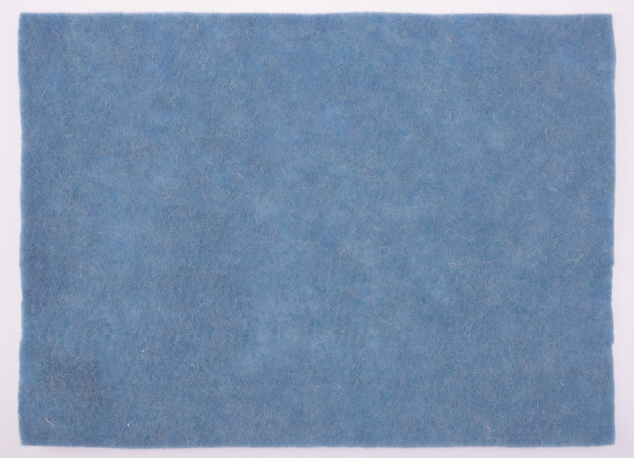 Wollfilz - Platte 30x40cm 4mm 30 Wolle/70% Polyester h'blau - Kidis Art