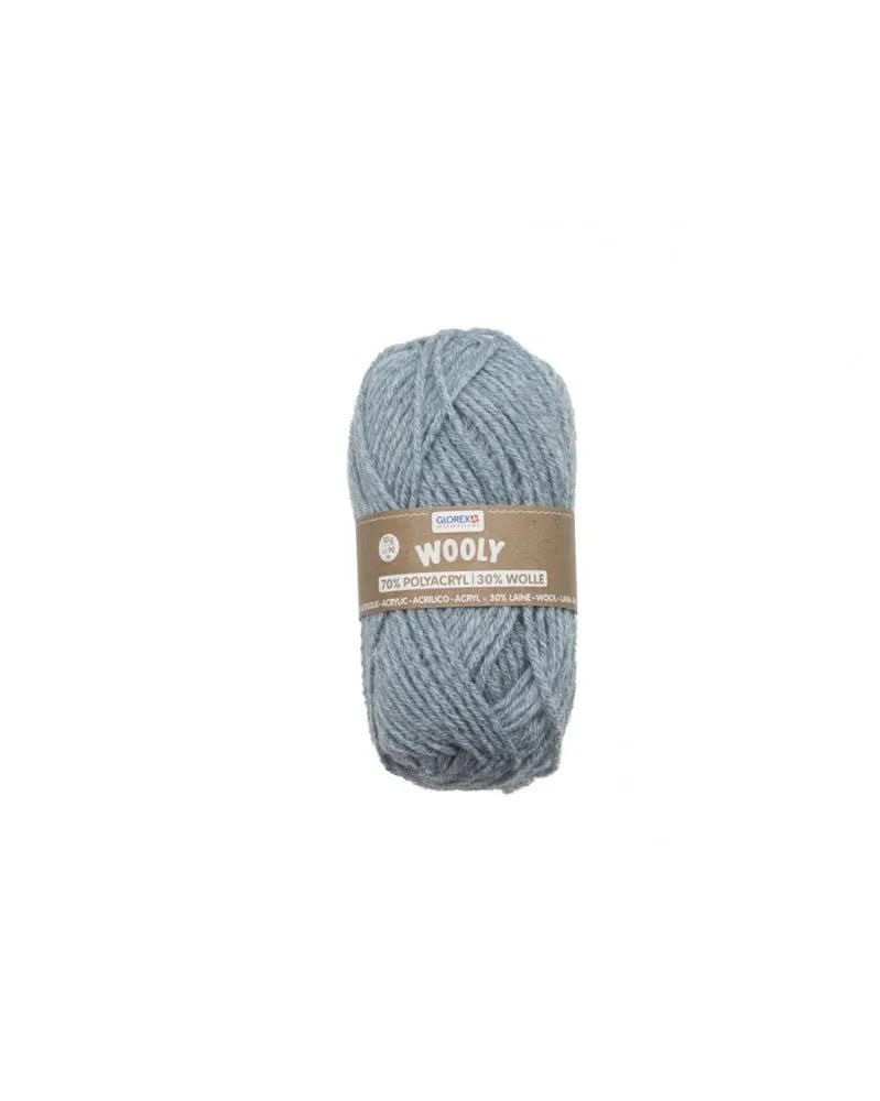 Wooly 70% Acryl/30% Wolle, 50g, hellblau meliert - Kidis Art