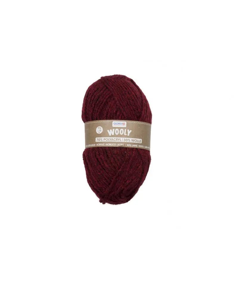 Wooly 70% Acryl/30% Wolle, 50g, rot meliert - Kidis Art