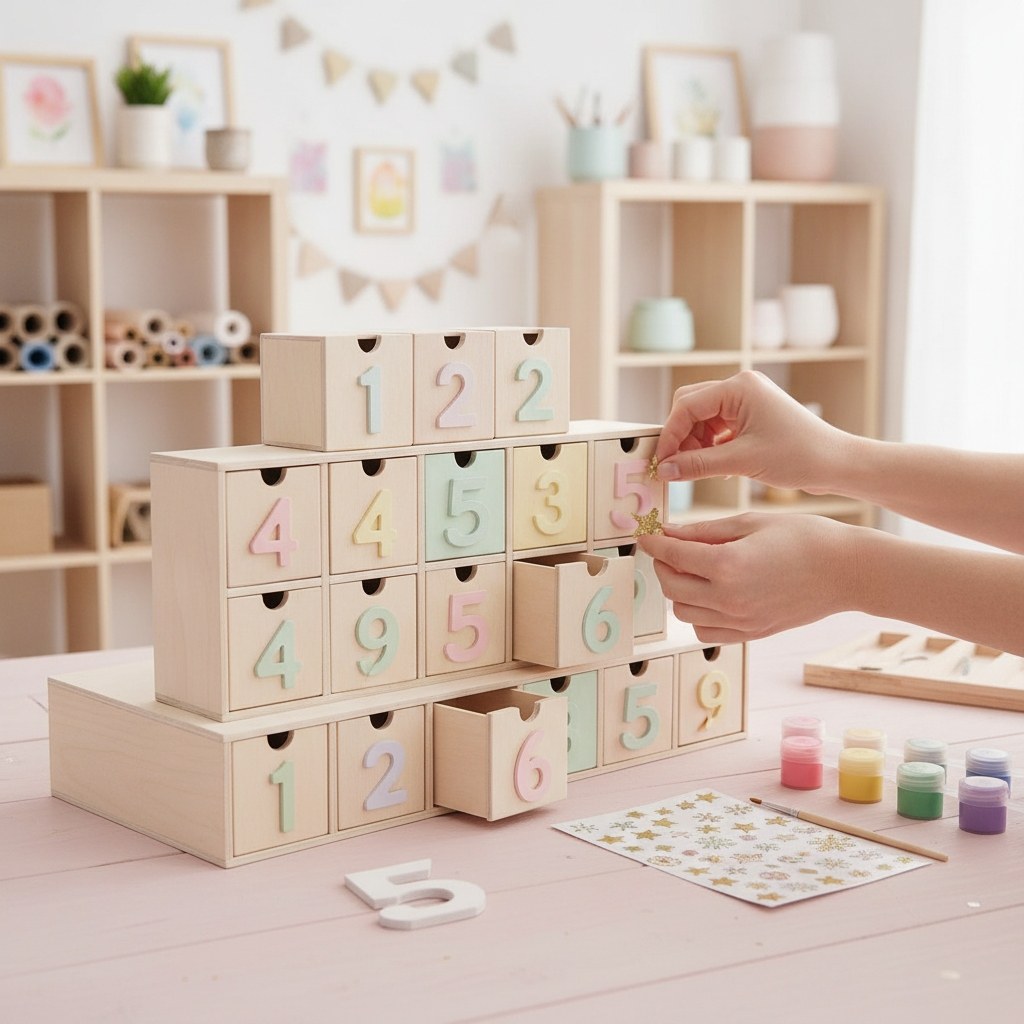 Zahl 5 MDF 5,5x0,9cm 1St - Kidis Art